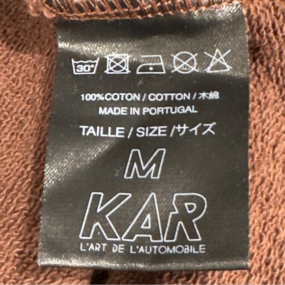 KAR L’ART DE L’AUTOMOBILE Sweater Men's M Brown KMP Graphic Car Crewneck Cotton - Picture 7 of 9
